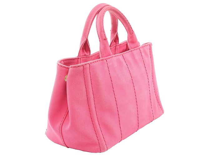 Tote in canapa rosa Prada - vista 2