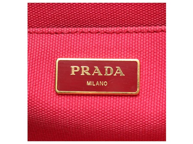 Tote in canapa rosa Prada - vista 4