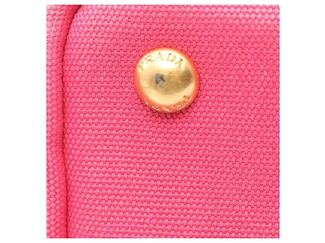 Tote in canapa rosa Prada - vista 7
