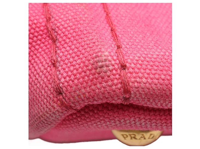Tote in canapa rosa Prada - vista 9