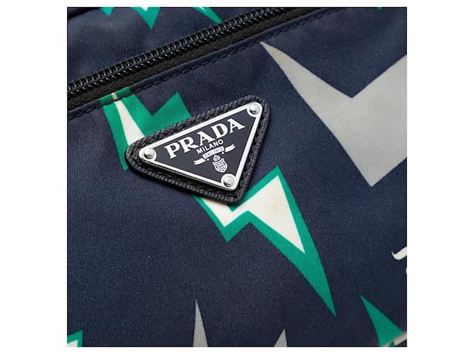 Borsa a tracolla Prada Blue Universal Studios Tessuto Frankenstein Thunder Blu navy - vista 5