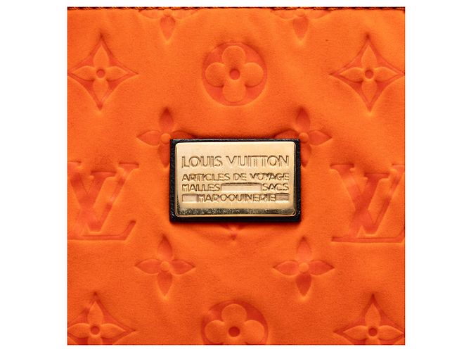 Louis Vuitton Orange Monogram Embossed Neoprene Scuba MM Arancione - vista 5