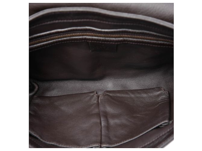 Clutch Bamboo in pelle di vitello marrone Gucci Marrone scuro - vista 4