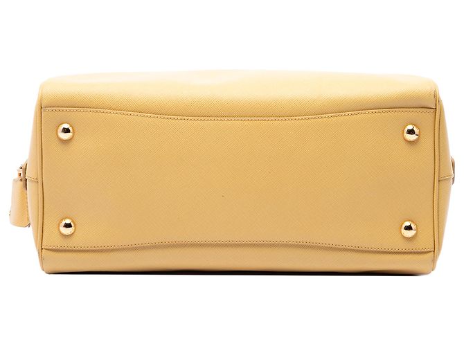 Borsa Boston Lux Saffiano gialla Prada Giallo - vista 3