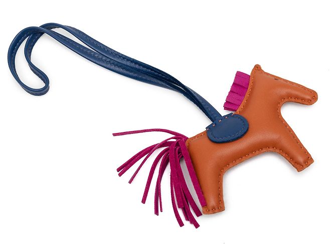 Charm per borsa Hermès Brown Milo pelle di agnello Grigri Rodeo PM Marrone - vista 2