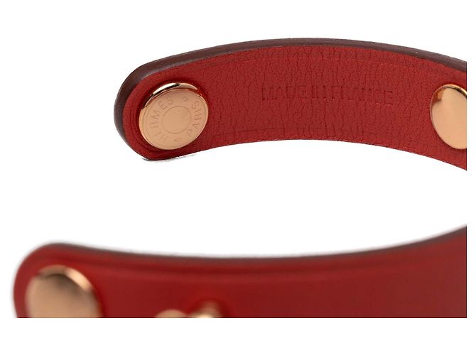 Clip per guanto Hermès Red Swift Rivale Rosso - vista 3