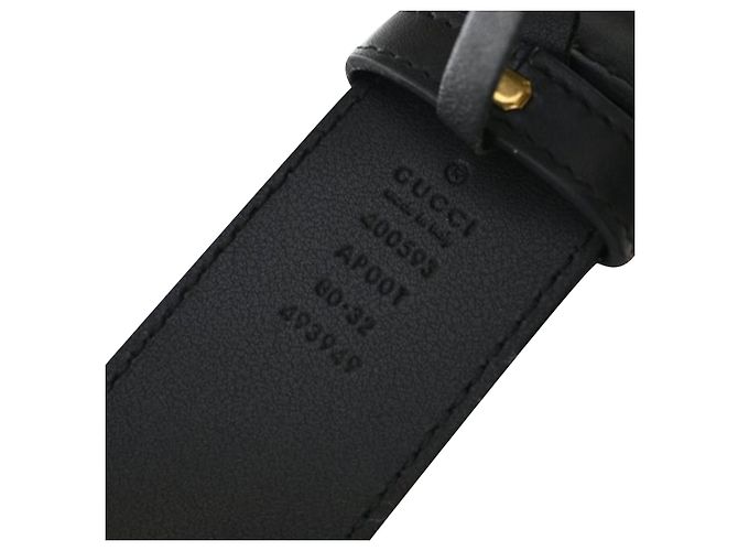 Breiter Gucci Black GG Marmont Kalbsleder Gürtel Schwarz - Ansicht 6
