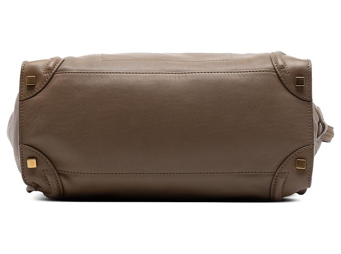 Luggage Céline Tote in pelle marrone Celine Taupe - vista 3
