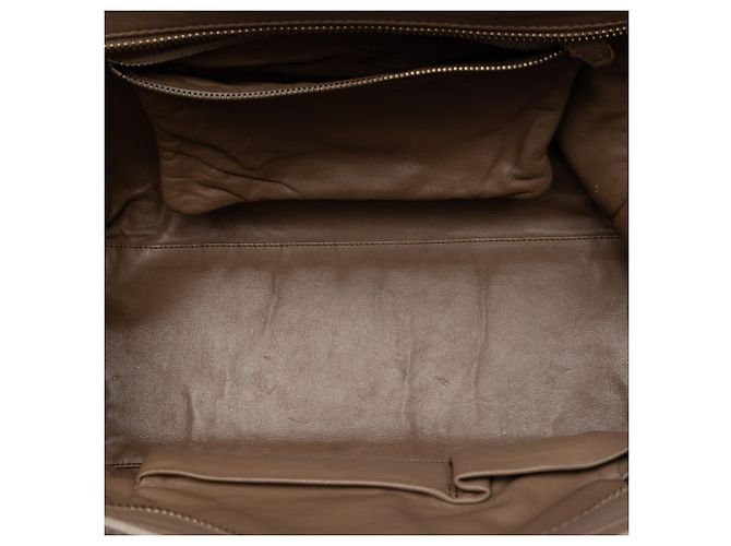 Luggage Céline Tote in pelle marrone Celine Taupe - vista 4