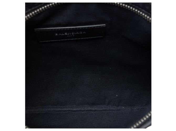 Clutch Balenciaga in pelle nera con graffiti Nero - vista 4
