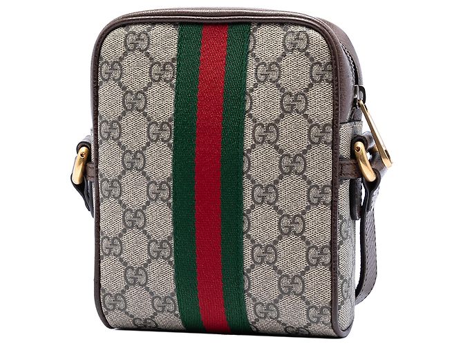 Gucci Beige Mini GG Supreme Web Ophidia Crossbody - vista 2