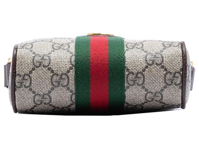 Gucci Beige Mini GG Supreme Web Ophidia Crossbody - vista 3