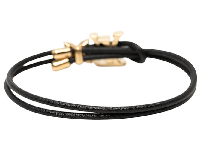 Bracciale LV Bloom in pelle nera Louis Vuitton Nero - vista 3