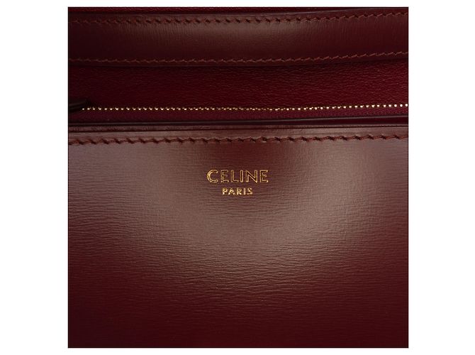 Céline Celine Red Medium Calfskin Classic Box Rot Bordeaux - Ansicht 5