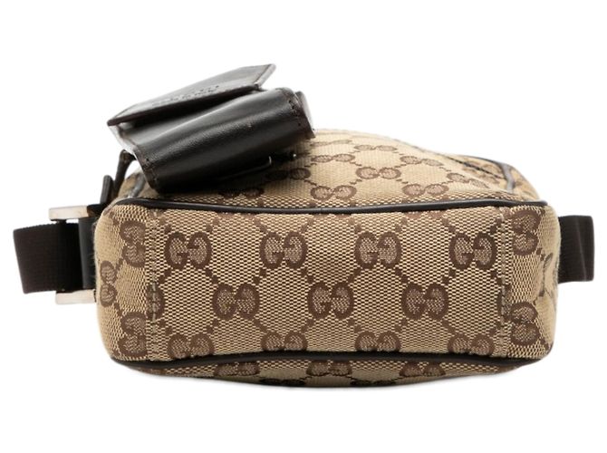 Borsa a tracolla Gucci in tela GG beige - vista 3
