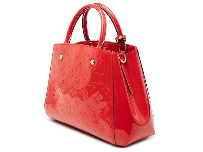 Louis Vuitton Red Monogram Vernis Montaigne BB Rosso - vista 2