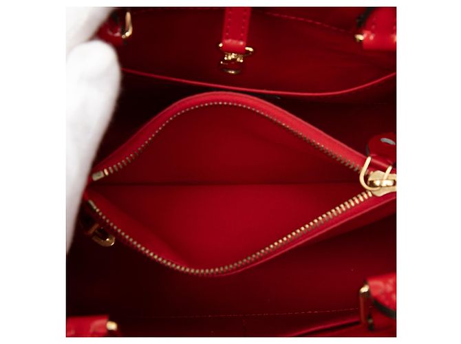 Louis Vuitton Red Monogram Vernis Montaigne BB Rosso - vista 4