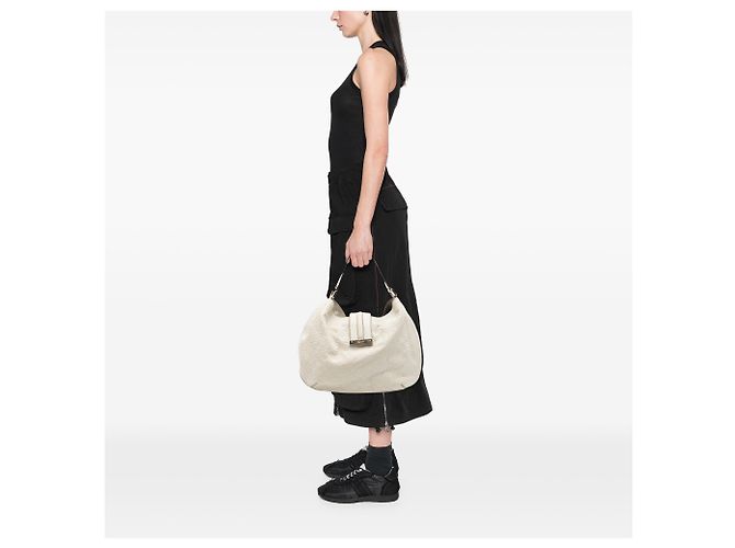 Borsa Hobo Guccissima bianca grande da donna Bianco Crudo - vista 6