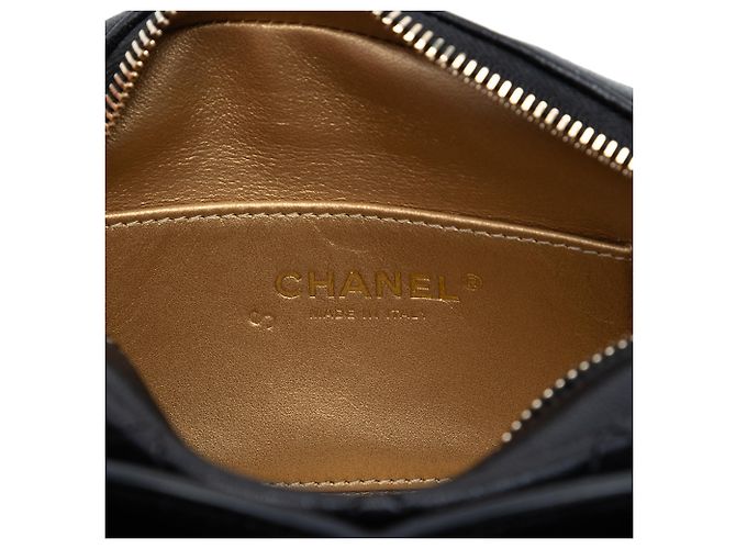 Camera Borsa a tracolla Chanel Black CC in agnello trapuntato Coco Midnight Nero - vista 5