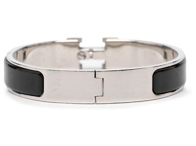 Pulsera Hermès Black Narrow Enamel Clic H PM Negro - vista 3