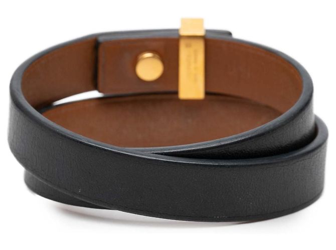 Bracciale Hermès Black Swift Mini Dog Double Tour Nero - vista 3