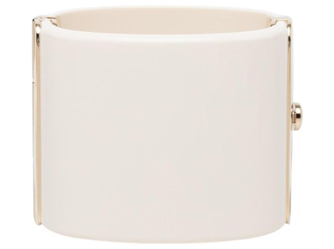 Bracciale a Rigido in Resina White CC Chanel Bianco - vista 3