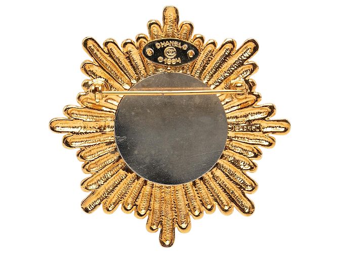 Spilla Chanel Gold CC placcata oro Starburst D'oro - vista 2