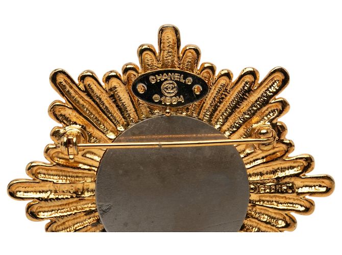 Spilla Chanel Gold CC placcata oro Starburst D'oro - vista 3