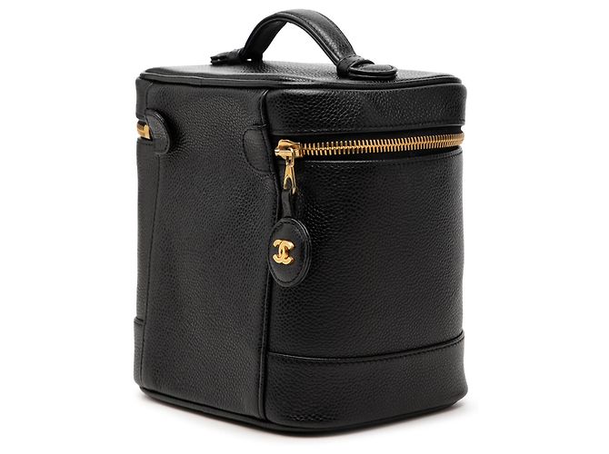 Vanity Beauty case Chanel Black CC Caviar Nero - vista 2