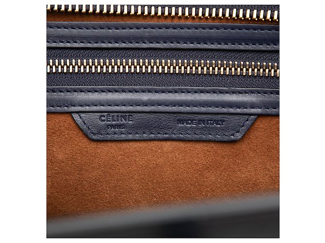 Luggage Céline Borsa Tote Celine Yellow Micro Tricolor in pelle - vista 5