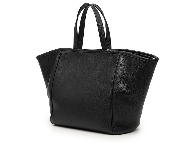 Céline Celine Black Small Grained Calfskin Folded Cabas Tote - view 2