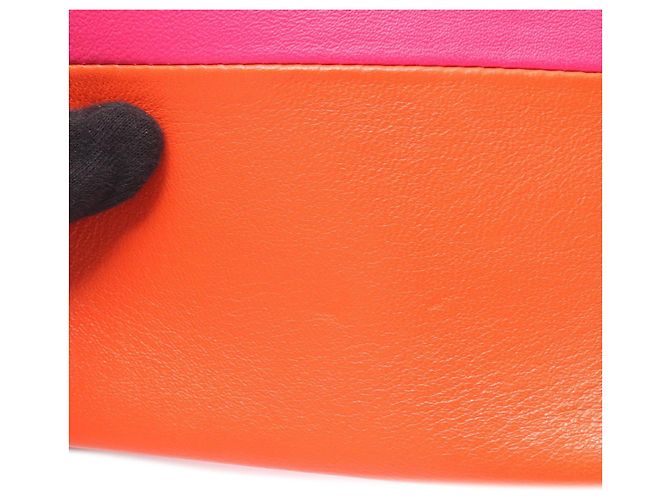 Céline Clutch Solo em pele de cordeiro bicolor rosa Celine - vista 5