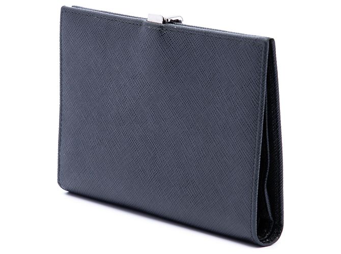 Portafoglio piccolo bifold in Saffiano nero Prada - vista 2