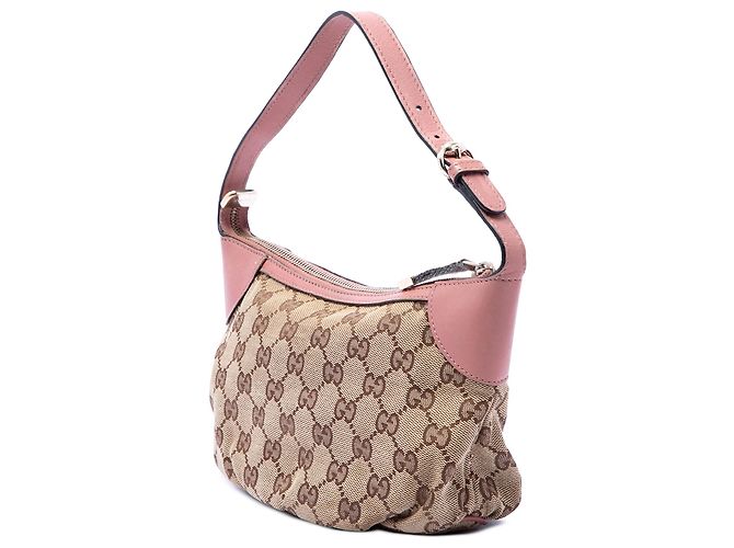 Borsa Gucci Beige GG Canvas Web - vista 2