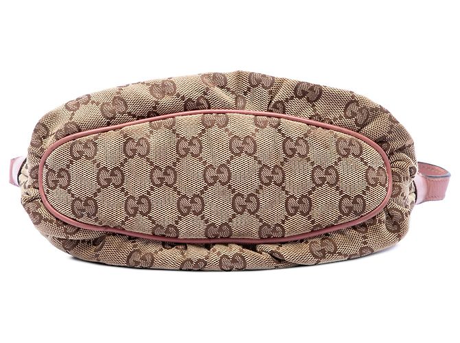Borsa Gucci Beige GG Canvas Web - vista 3