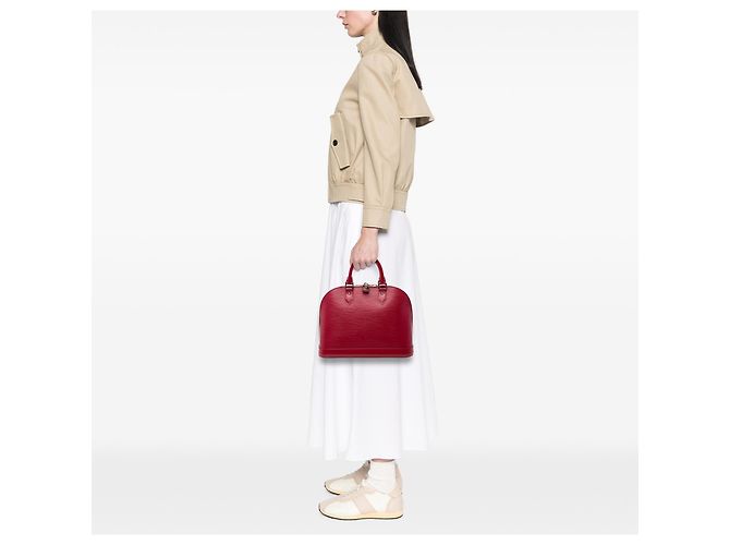 Louis Vuitton Alma PM in Epi rosso - vista 7