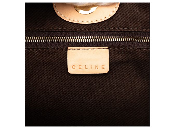 Céline Tote vertical de lona revestida Macadam marrón Celine Castaño - vista 5