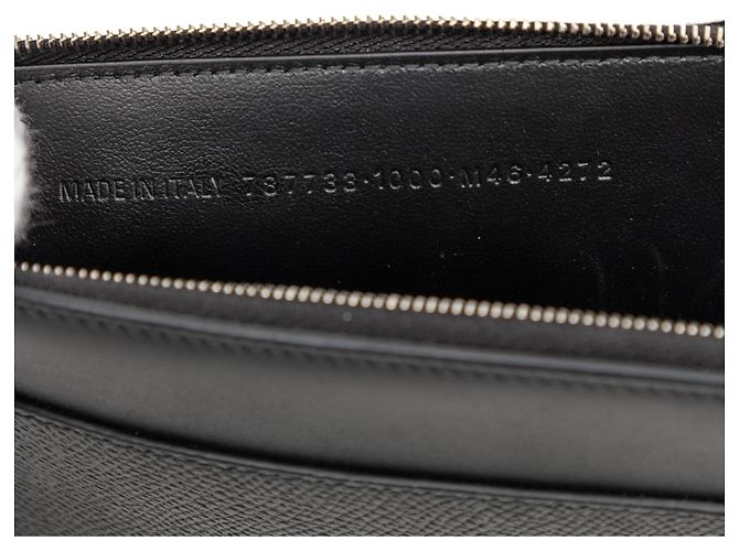 Portafoglio passaporto e telefono in pelle nera Balenciaga Nero - vista 6