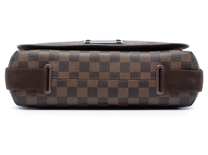 Louis Vuitton Marrone Damier Ebene Brooklyn MM - vista 3