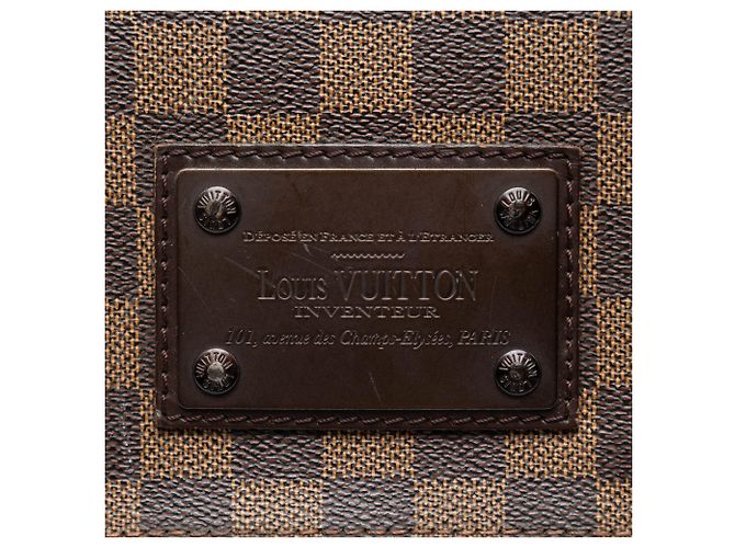 Louis Vuitton Marrone Damier Ebene Brooklyn MM - vista 5