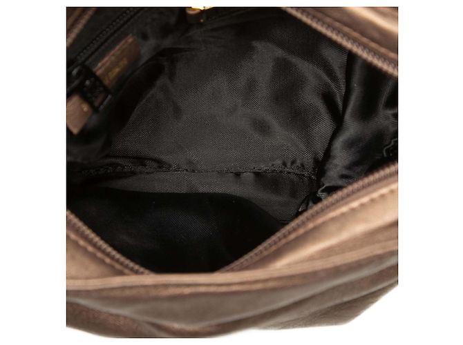 LOEWE Borsa a tracolla Flamenco in nappa metallizzata marrone - vista 4