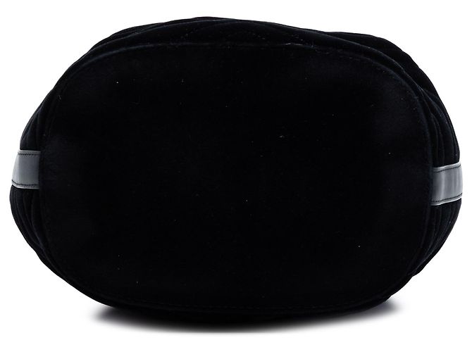 Borsa a secchiello Gucci Black GG Marmont 2.0 Matelasse Velvet Nero - vista 3