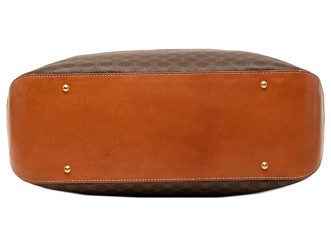 Céline Borsa verticale Celine in tela rivestita marrone Macadam - vista 3