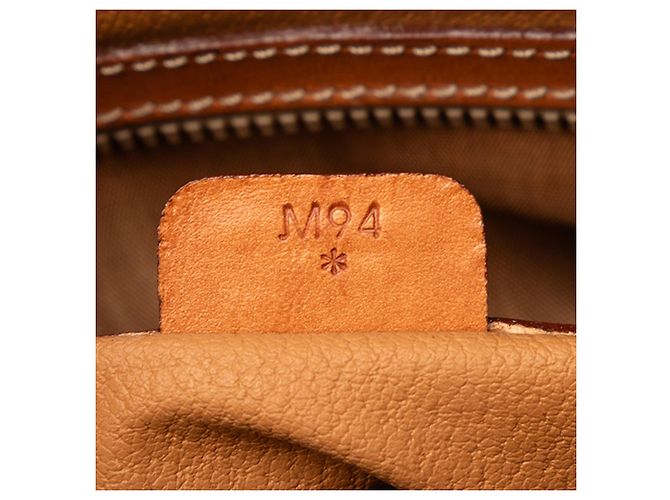 Céline Borsa verticale Celine in tela rivestita marrone Macadam - vista 6