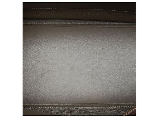 Céline Celine Trapeze Satchel aus dreifarbigem Leder in Rot, Größe Medium Bordeaux - Ansicht 4