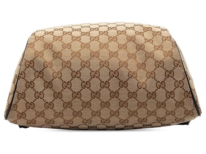 Gucci Rucksack aus beigefarbenem GG Canvas - Ansicht 3