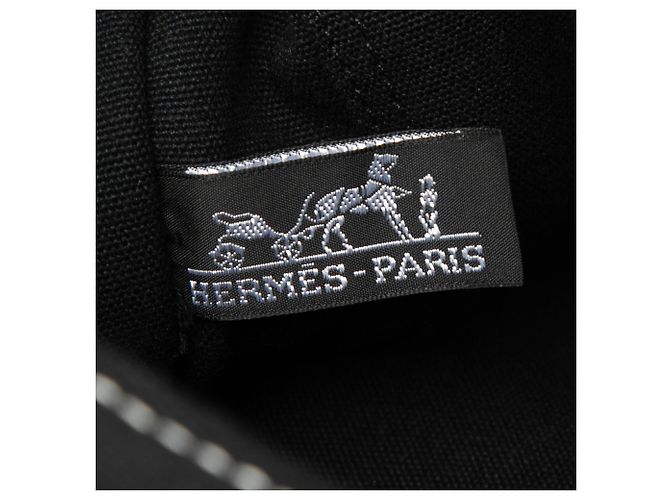 Hermès Fourre Tout MM in tela nera Nero - vista 5