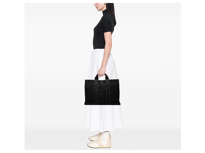 Hermès Fourre Tout MM in tela nera Nero - vista 6