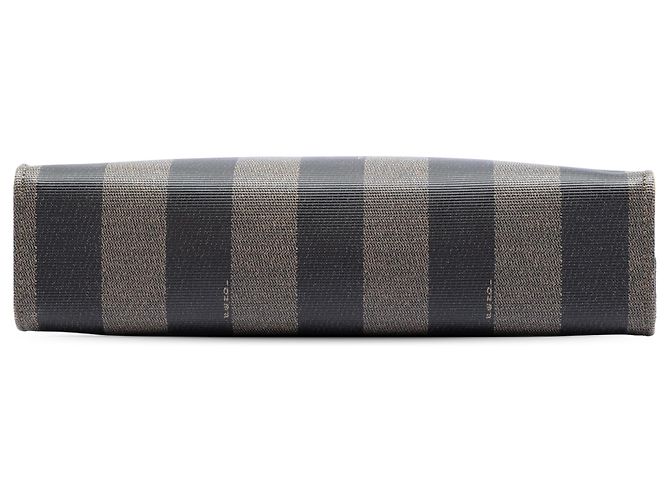 Zaino convertibile Fendi Brown Pequin Coated Canvas FF Marrone - vista 3