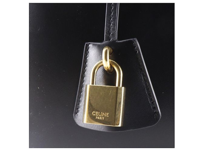 Céline Borsa Celine Classique 16 in pelle di vitello nera media Nero - vista 11